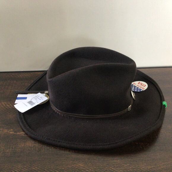 Stetson Hollywood Drive Shapeable Brim Wool Felt Hat Brown Size XL Crushable - Picture 3 of 6